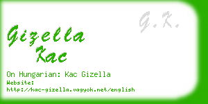 gizella kac business card